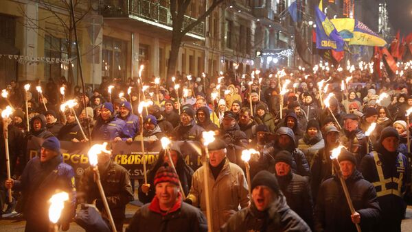 Marcha nacionalista en Kiev - Sputnik Mundo