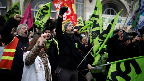 Protestas sindicales en Francia - Sputnik Mundo