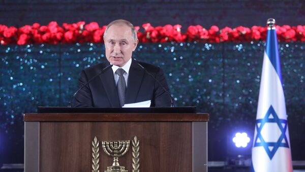 Vladímir Putin, presidente de Rusia, durante su visita a Israel - Sputnik Mundo