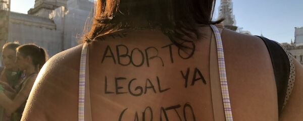 Una marcha por el aborto legal en Buenos Aires Una marcha por el aborto legal en Buenos Aires - Sputnik Mundo