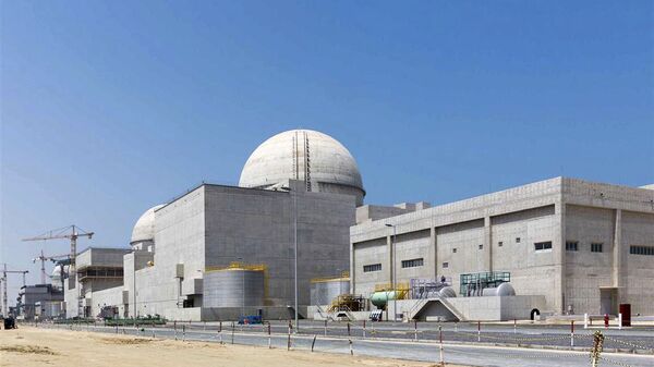 La contrucción de la central nuclear de Barakah (archivo)  - Sputnik Mundo