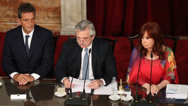 El presidente argentino, Alberto Fernández, y la vicepresidenta Cristina Fernández de Kirchner - Sputnik Mundo