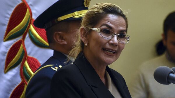 Jeanine Áñez, presidenta de facto de Bolivia - Sputnik Mundo