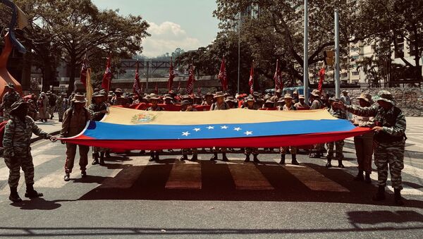 Milicianos y milicianas venezolanos en Caracas (archivo) - Sputnik Mundo