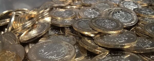 Pesos mexicanos. Monedas. Imagen referencial Pesos mexicanos. Monedas. Imagen referencial - Sputnik Mundo