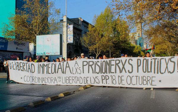 Marcha por presos políticos en Chile - Sputnik Mundo