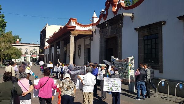 Manifestación por acceso al agua potable para la zona centro de Santo Domingo, 23 de marzo 2020, Ciudad de México - Sputnik Mundo