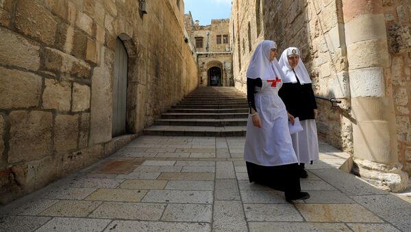 Dos monjas en las calles de Jerusalén - Sputnik Mundo