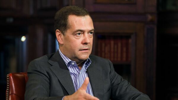 Dmitri Medvédev, vicepresidente del Consejo de Seguridad de Rusia, durante la entrevista a Sputnik - Sputnik Mundo
