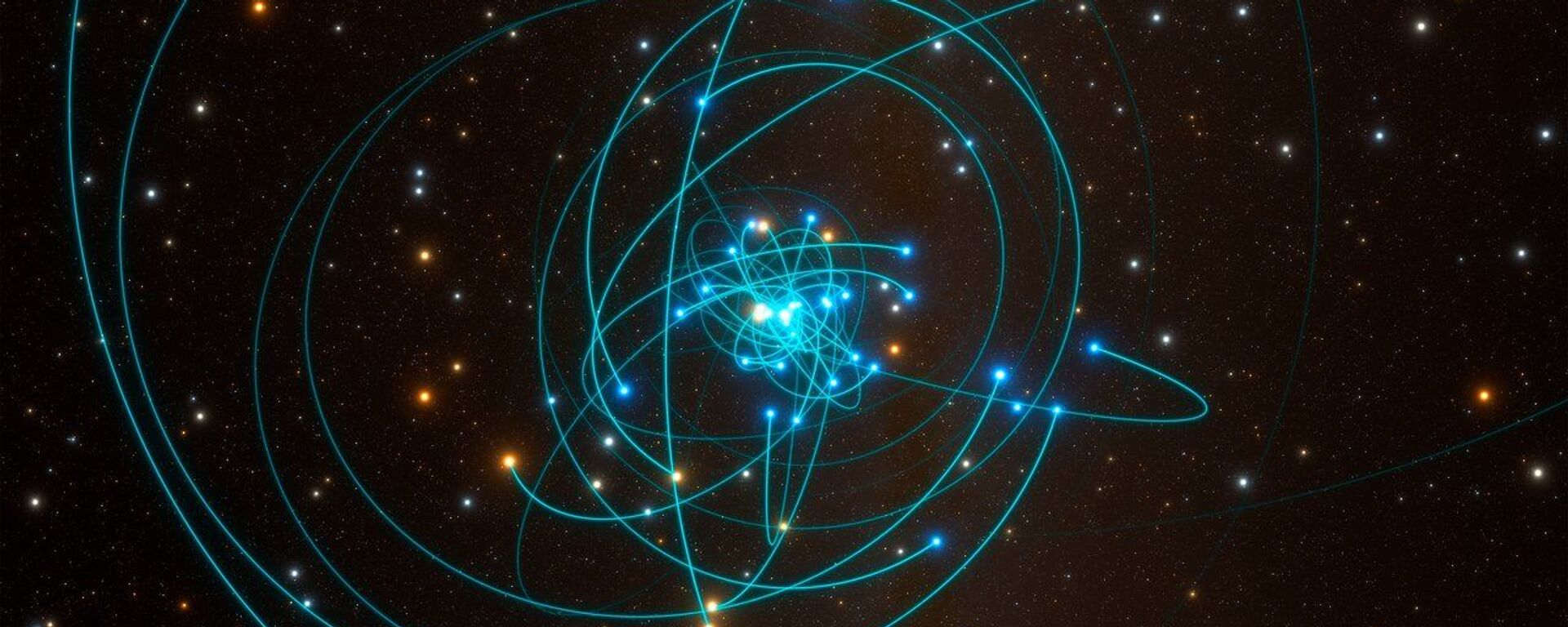 Órbitas de las estrellas alrededor del agujero negro del centro de la Vía Láctea - Sputnik Mundo, 1920, 17.04.2020