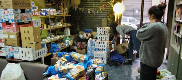 Banco de alimentos de La Brecha, en Madrid. Banco de alimentos de La Brecha, en Madrid. - Sputnik Mundo