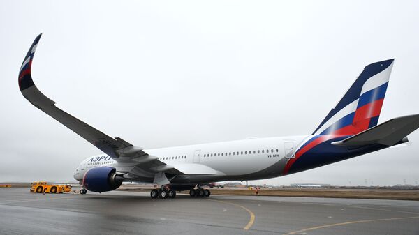 Presentación del primer Airbus A350-900 de la aerolínea rusa, Aeroflot - Sputnik Mundo