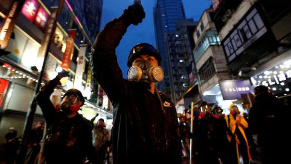 Protestas conra la Ley de extradición en Hong Kong  - Sputnik Mundo