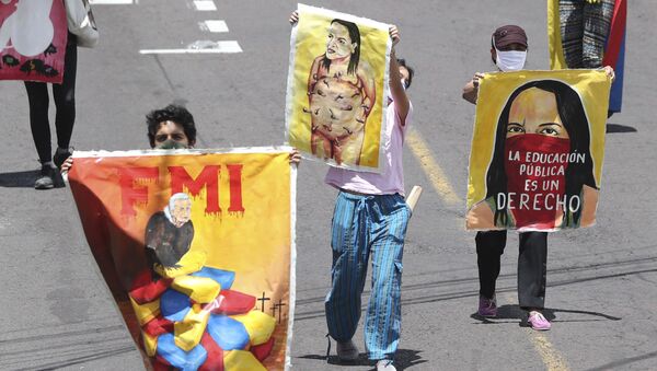 Protestas contra el Gobierno de Ecuador - Sputnik Mundo