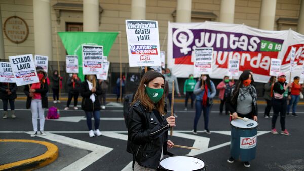 Manifestación del movimiento feminista Ni Una Menos en Buenos Aires, Argentina - Sputnik Mundo