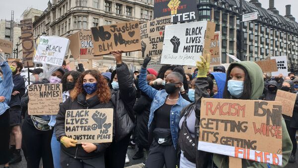Las protestas del movimiento Black Lives Matter en Londres  - Sputnik Mundo