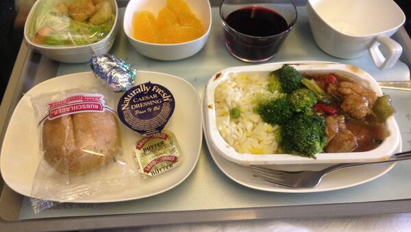 La comida en un avión - Sputnik Mundo