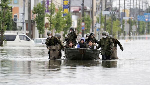 Inundaciones en Japón - Sputnik Mundo