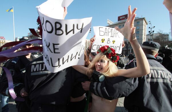 Las militantes ucranianas del grupo FEMEN - Sputnik Mundo