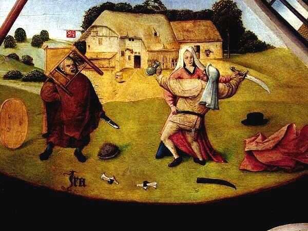 La ira. Fragmento de la Mesa de los pecados capitales. El Bosco, 1485. Museo del Prado - Sputnik Mundo