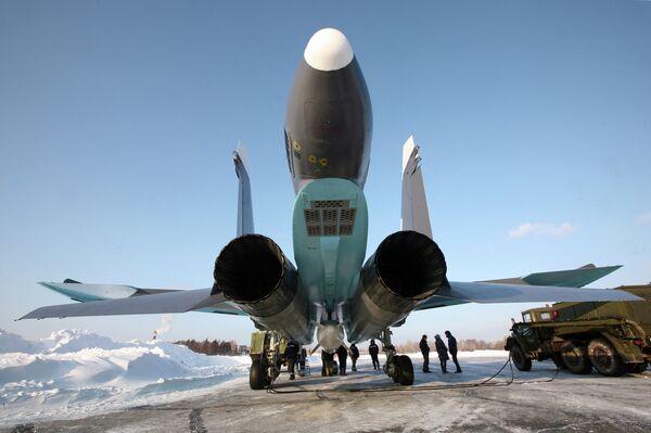 La Fuerza Aérea de Rusia recibe el primer bombardero Su-34 en lo que va de 2013 - Sputnik Mundo