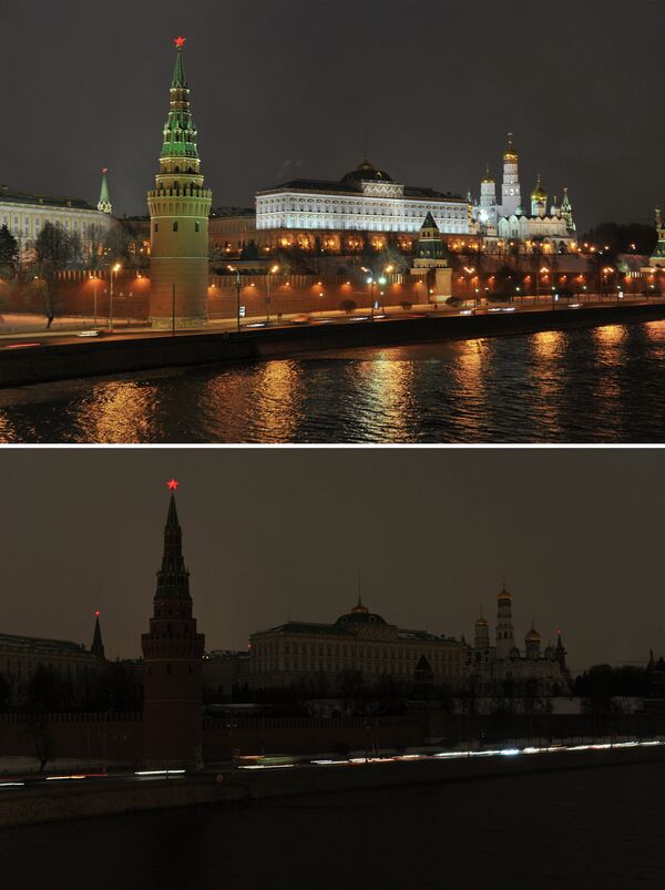 Moscú sin luz durante la Hora del Planeta - Sputnik Mundo