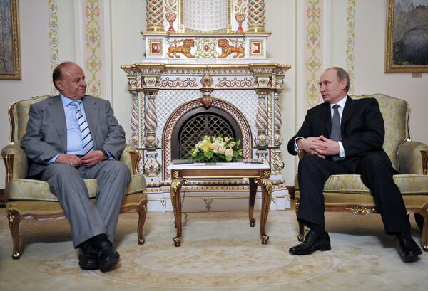 Abd Rabbuh Mansur Hadi y Vladímir Putin - Sputnik Mundo