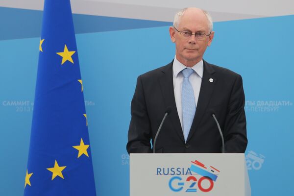 El presidente del Consejo Europeo, Herman Van Rompuy - Sputnik Mundo