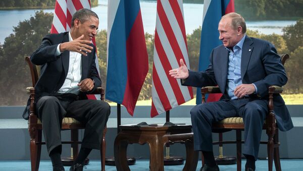 Presidente de Rusia, Vladímir Putin, y presidente de EEUU, Barack Obama - Sputnik Mundo