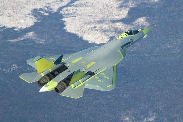 Avión T-50 PAK FA (Futuro sistema de aviación de primera línea). - Sputnik Mundo