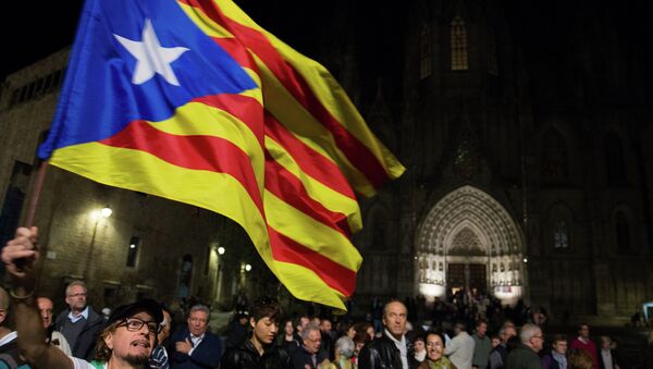 Manifestación por la independencia de Cataluña en Barcelona (Archivo) - Sputnik Mundo