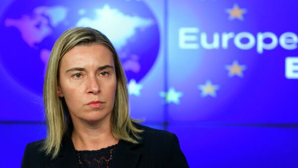 Federica Mogherini, portavoz de la jefa de diplomacia europea - Sputnik Mundo